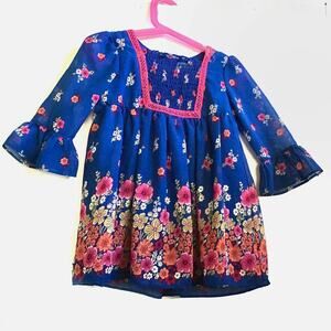 Sweet Heart Rose Smocked Floral Dress sz 4T